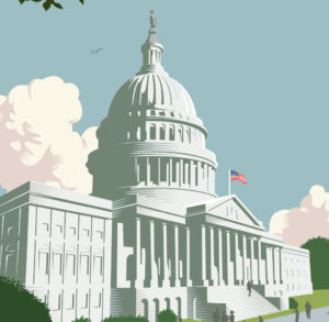 Color rendering of U.S. Capitol Building 